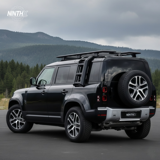 Heavy duty aluminum folding side step ladder fits Defender 90 110 130