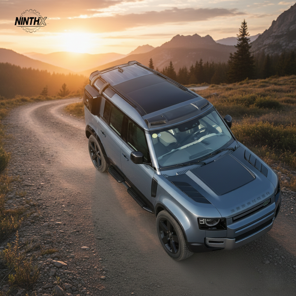 Aluminum Roof Rack Cargo Basket for Defender 90/110 L663 | NinthX